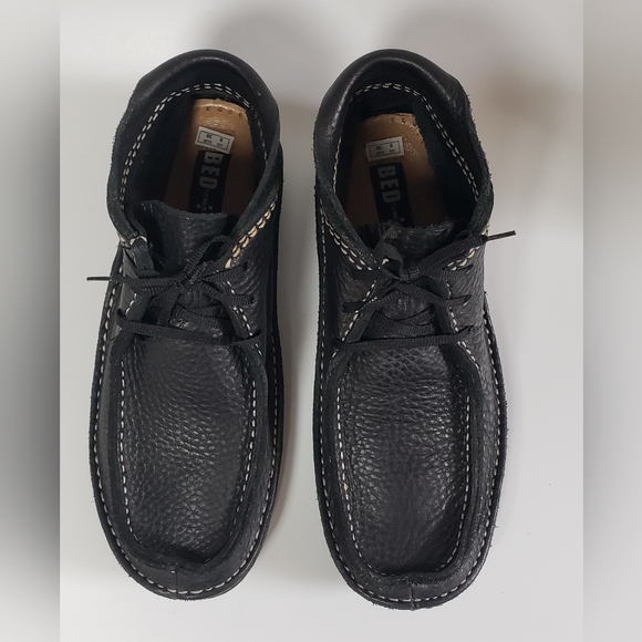 BED STU The Next Step Women's Black Leather Lace Up Chukka Boot Size 8 - Picture 1 of 12